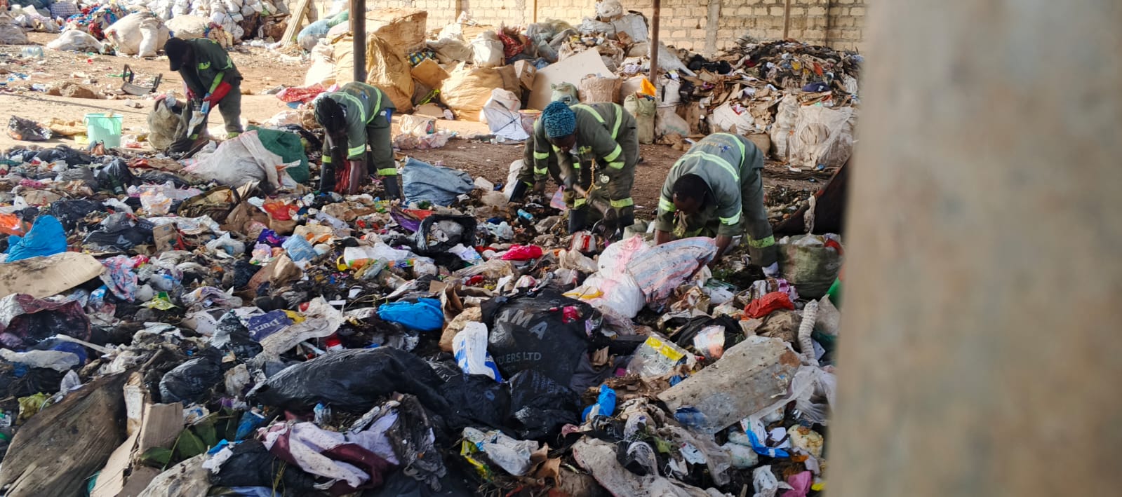 GreenPlanet Recyclers Materials Recovery Facility in Nairobi processing recyclable waste